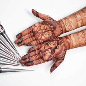 Black JewelInk Mehndi Cone – Ready-to-Use Natural Henna for Rich Stains[Pack of 10pc]