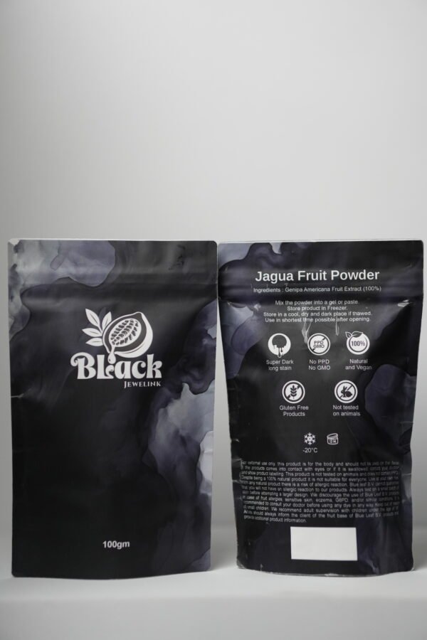 Black JewelInk 100g Jagua Powder – Premium Grade Natural Body Art Stain